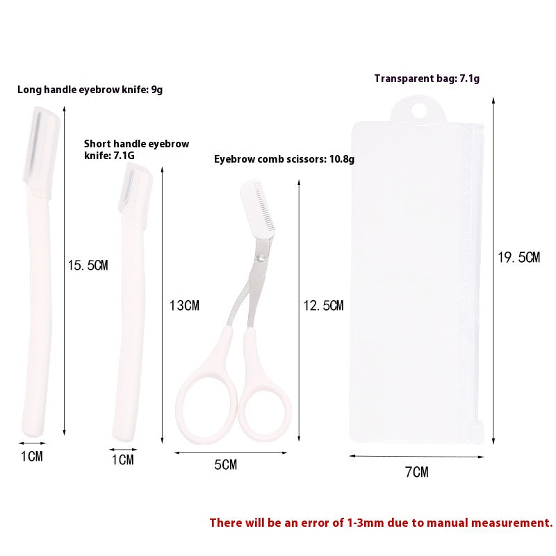 Stainless Steel Eye-brow Knife Suit Beauty Tools