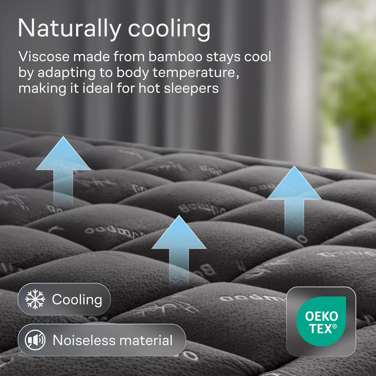 Bamboo Fiber Cooling Thickened Mattress Topper