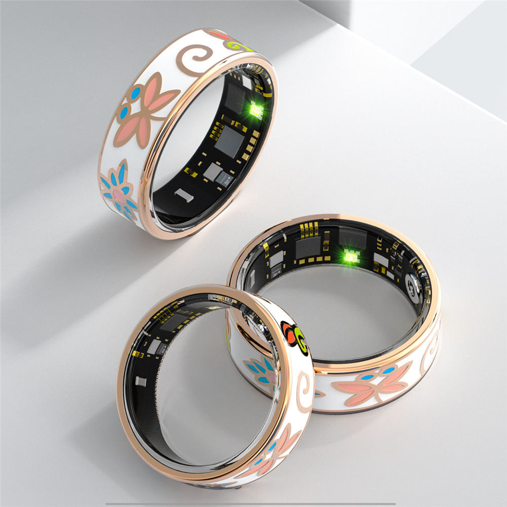 Stainless Steel Electroplating Smart Ring Luminous Dragon Pattern