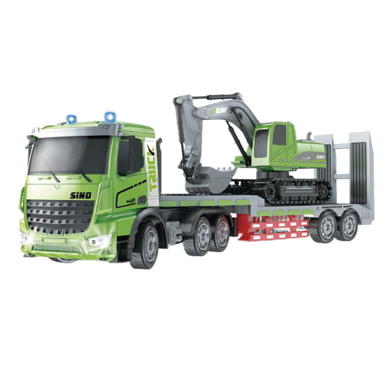 Flat Truck Transport Trailer Excavator Children's Toys