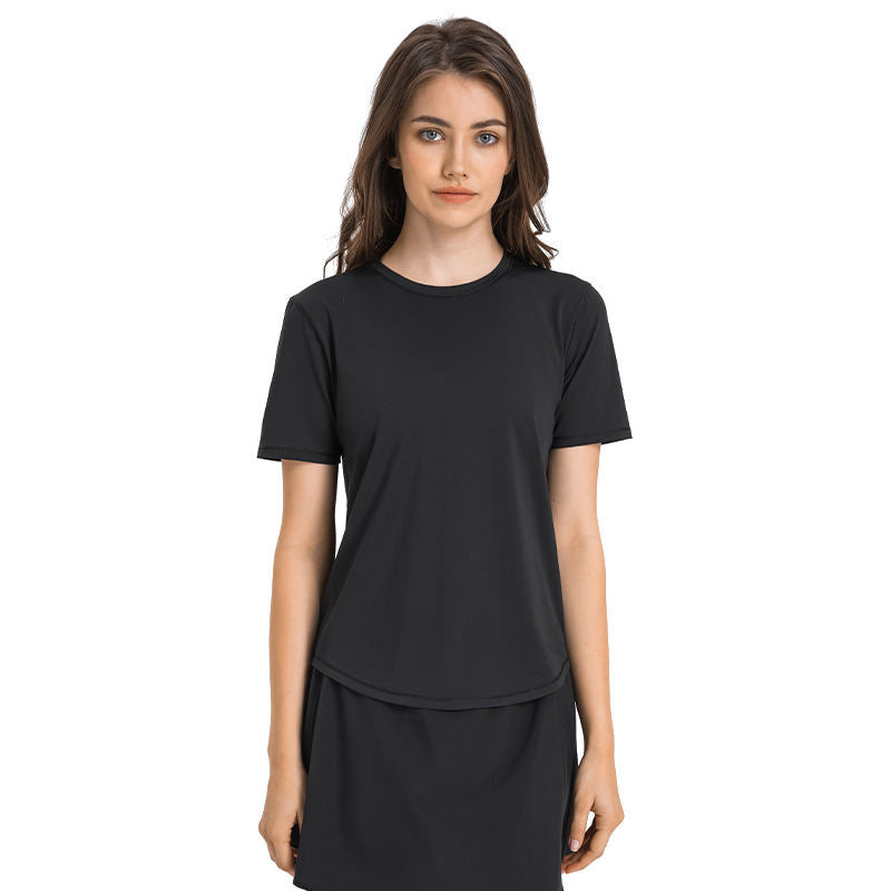 Comfortable Nude Feel Slim Fit Slimming Yoga Running Sports Quick-drying T-shirt