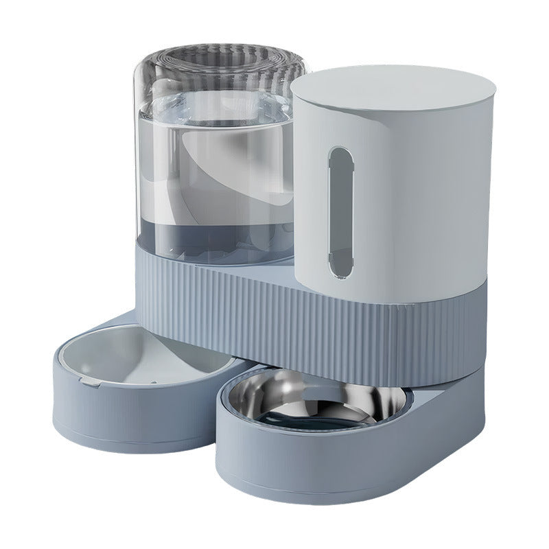Gravity Cat Feeder 2 Pack Automatic Food Feeder And Water Dispenser Set Detachable Pet Bowl With Silicone Mat For Cats Small Medium Dogs, Large Capacity