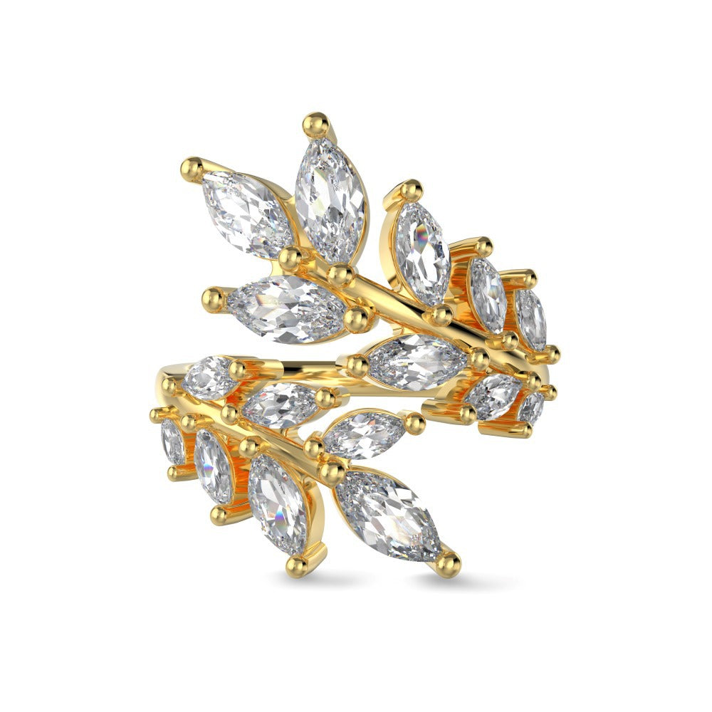S925 Sterling Silver Ring Female Color Zircon Inlaid Japanese And Korean