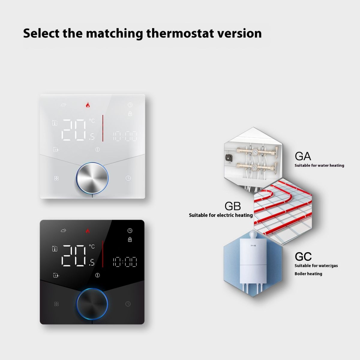 Smart Home Knob Floor Heating Temperature Controller App Remote Control Timing Energy Saving