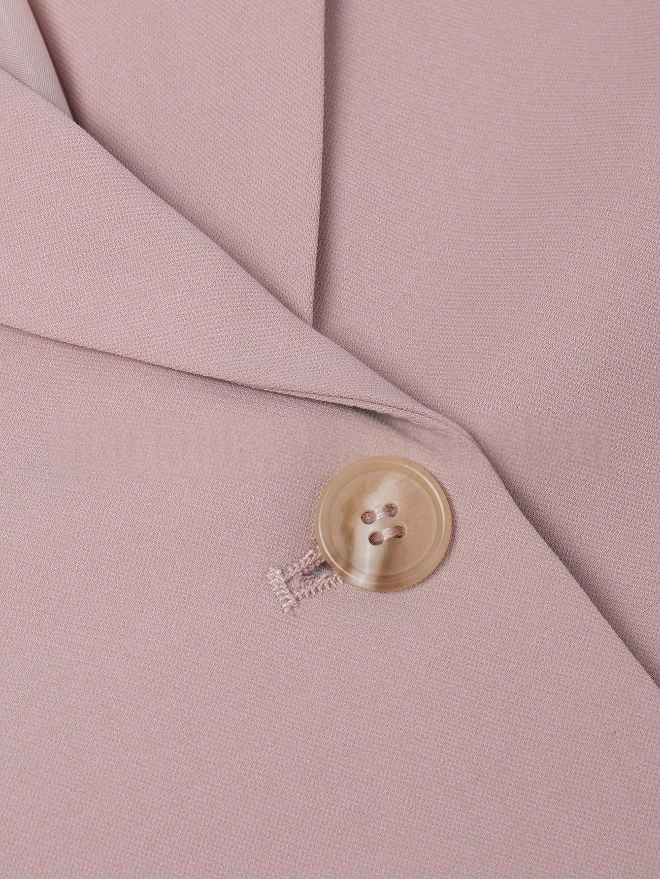 Womens Korean-style Slim-fit Single-breasted Suit Jacket