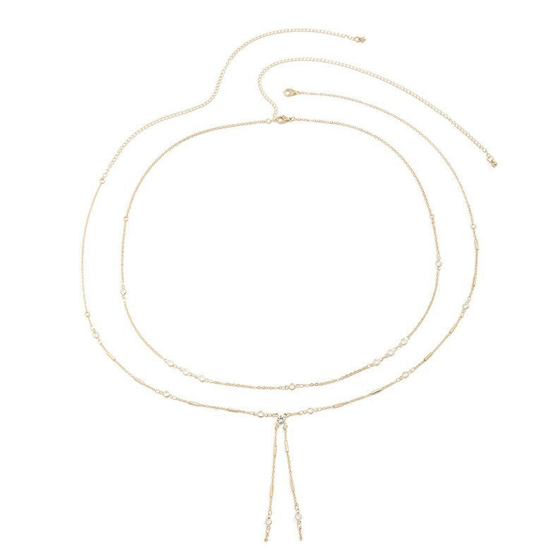 Women's Double-Layer Thin Chain Tassel Body Chain