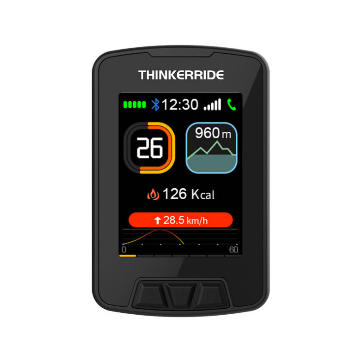 Smart Bike Computer With A Large Color Display Offering Mobile App Connectivity For Cycling Navigation