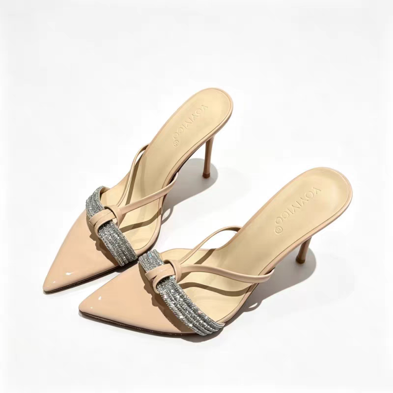 2026 Summer New French Sandals For Women, Versatile Viral One-Strap Slides, Stunning Stiletto High Heels