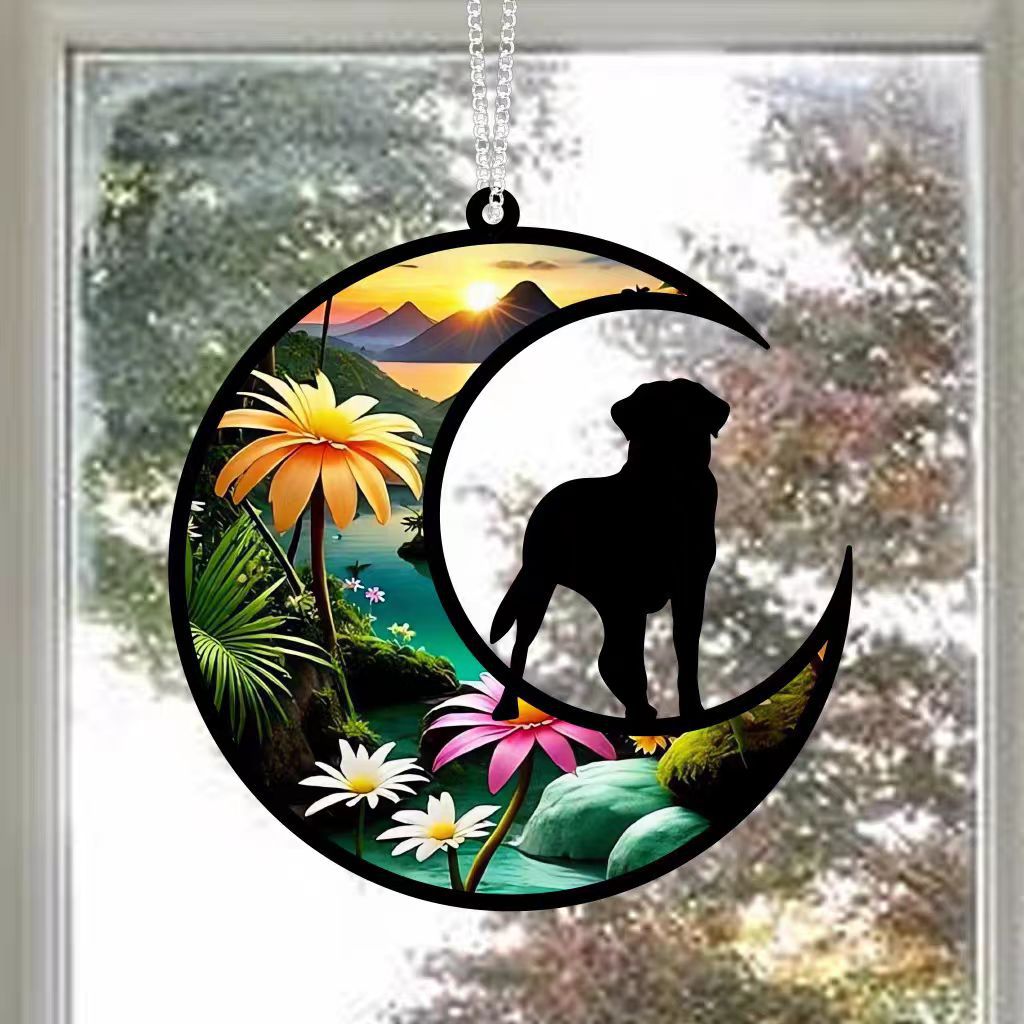 Colorful Acrylic Hanging Ornament As A Memorial Sympathy Gift For Catcher Pets