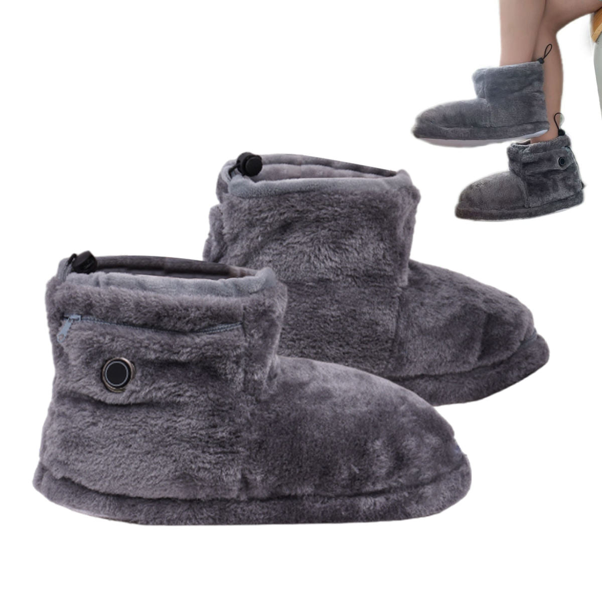 Mobile Heated BootsElectric Heated ShoesWarming Slippers For Home Use Heat-generating Boots