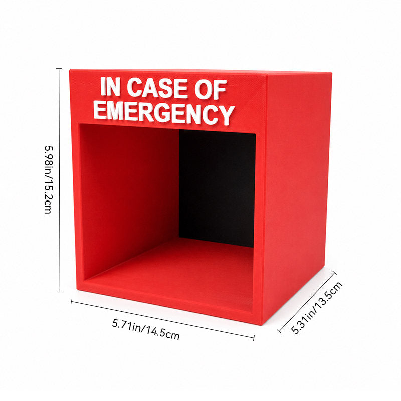 Funny Emergency Toilet Paper Holder, 3D Printed Freestanding Toilet Roll Storage Box, Novelty Bathroom Decor, Gag Gift For Home Restroom