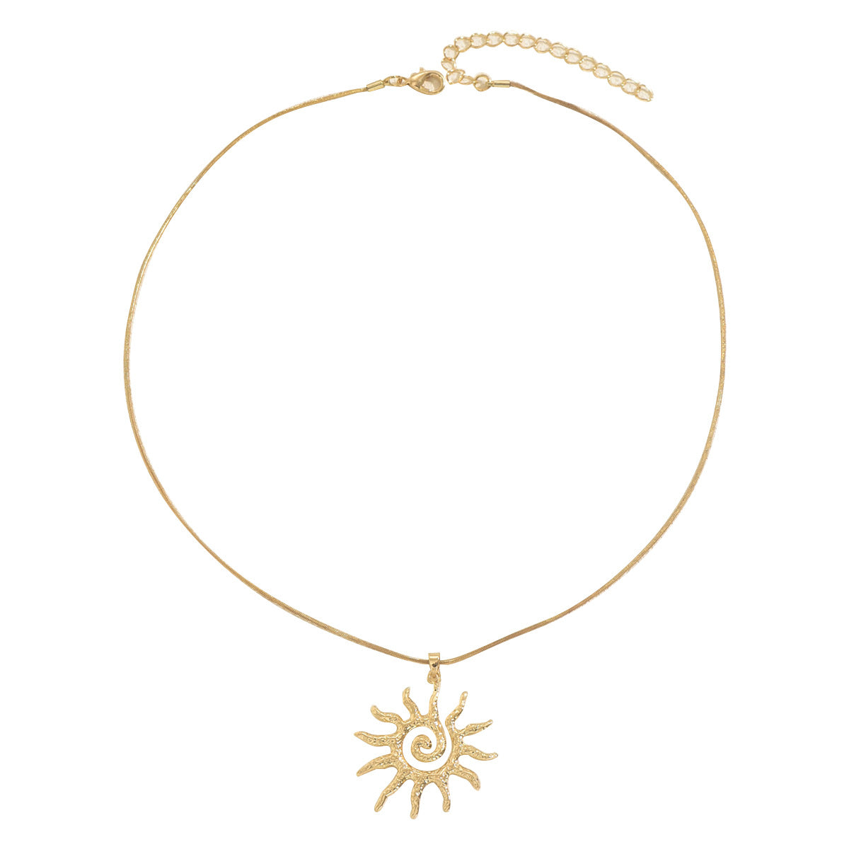 Fashion European American Women Necklace, Unique Creative Sunflower Metal Pendant Design Long Clavicle Chain, Niche Daily Neck Jewelry For Ladies