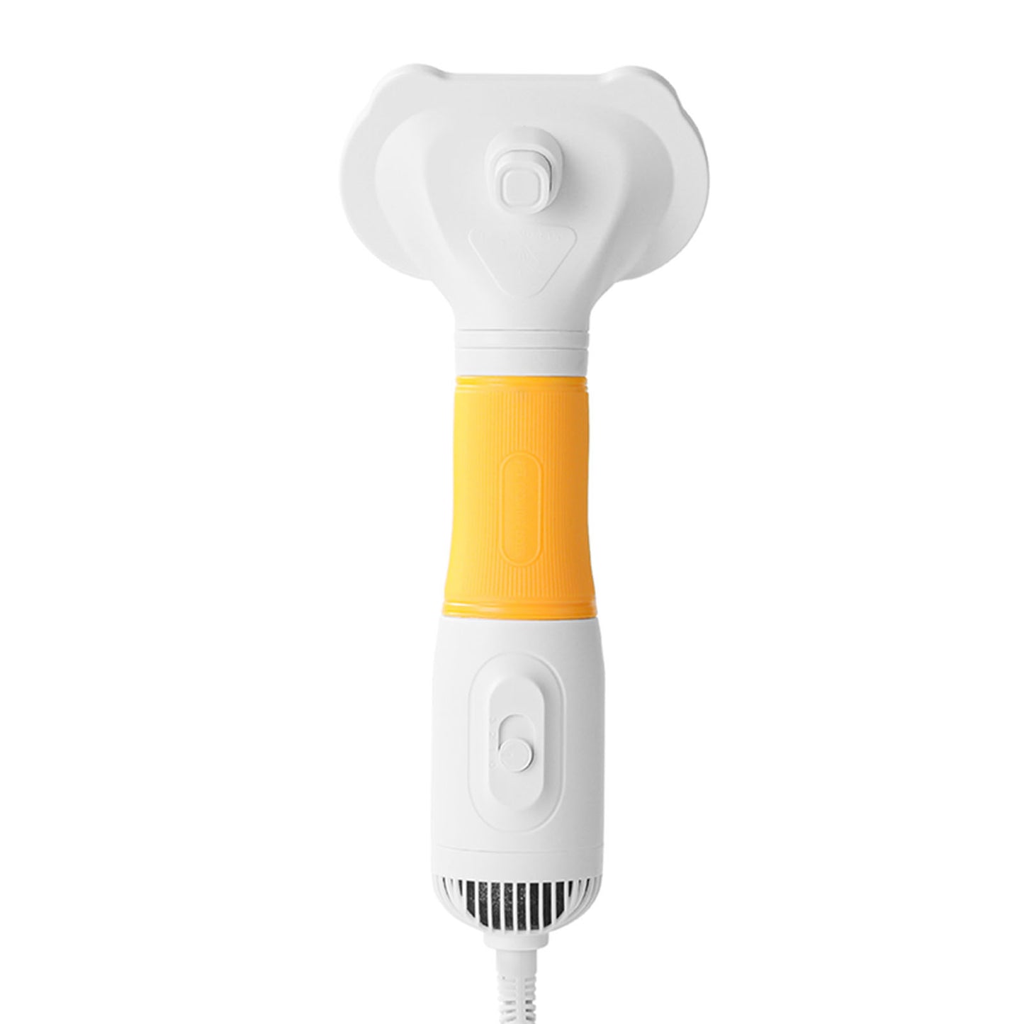 Pet Hair Dryer With Slicker Brush Low Noise 600W 3 Temperature Adjustable 3 In 1 Grooming Dog Blow Dryer For Cats Yellow