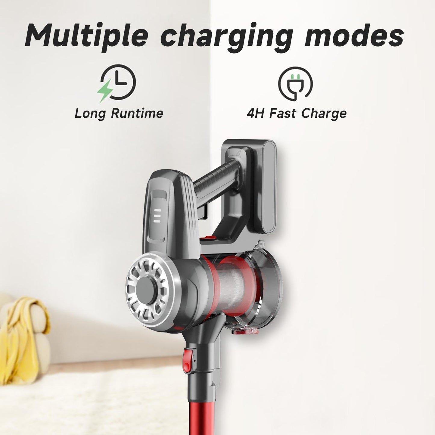 8-in-1 Light Green Cordless Vacuum Cleaner. Powerful Suction, Long Battery Life, Adjustable Suction. Suitable For Cleaning Hair, Hard Floors, Carpets, And Cars.