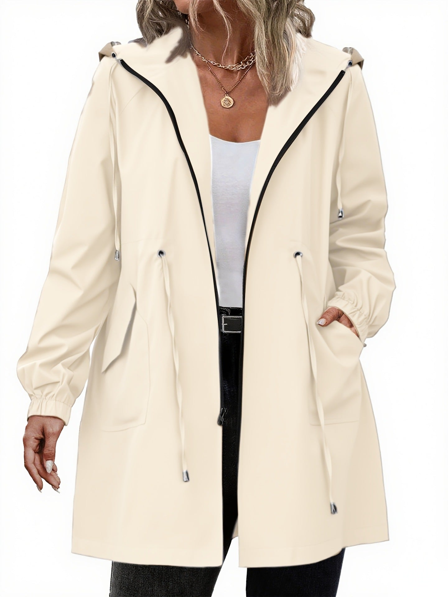 Plus-size Womens Outdoor Sportswear Lightweight Windbreaker