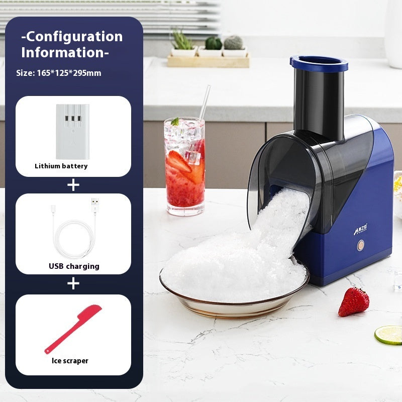 Portable USB Charging Ice Crusher Household Small Slush Machine