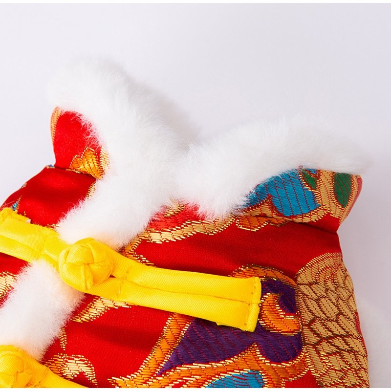 Autumn And Winter Xiangyun Jinlong Dog New Year Four-legged Cotton Coat, Tang Suit, Warm And Thick Pet New Year Dog Clothes