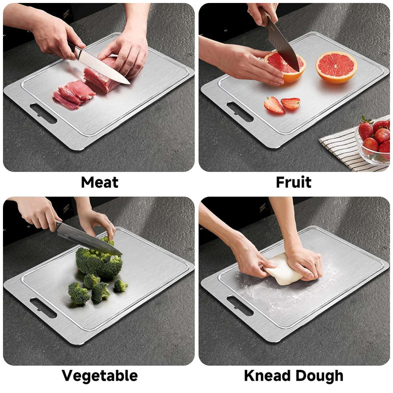 Titanium Double-Sided Cutting Boards Titanium Chopping Board Fit Kitchen Camping