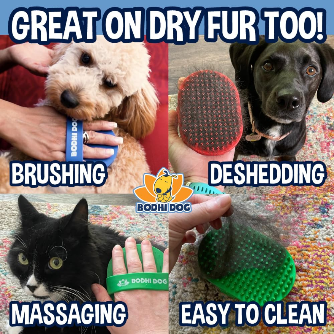 Dog Shampoo Brush Pet Grooming Bath Supplies For Dogs And Cats Bath Brush For Long Short Hair