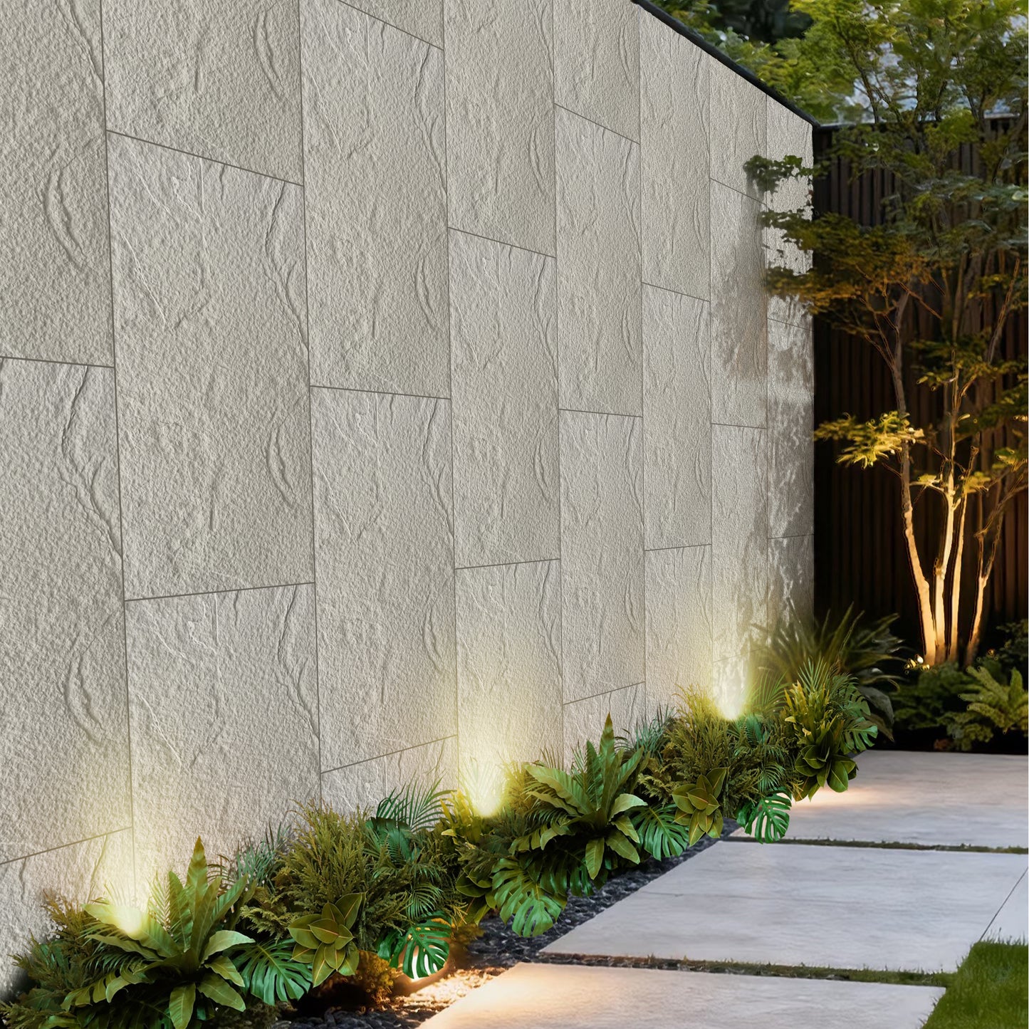 3D Faux Stone Wall Panels, 6 PCS PU Wainscoting Panel For Interior Wall Decor, Flame-resistant & Lightweight & Waterproof, For TV Wall, Office, Living Room, 47.24 X 23.62 Stone Skin Clear Grey