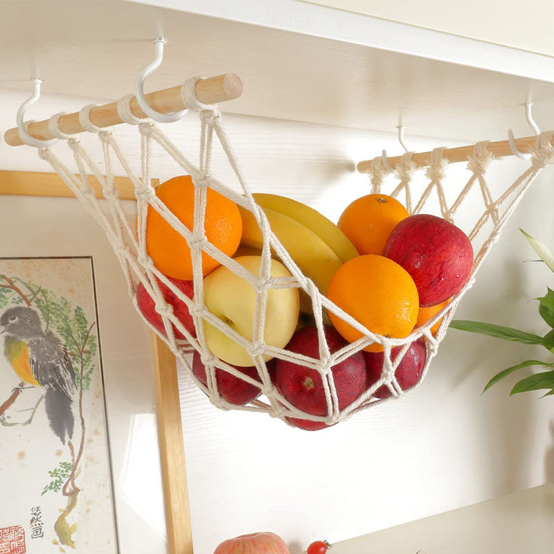 Bohemian-style Three-tier Woven Storage Basket For Under-the-kitchen-table Space
