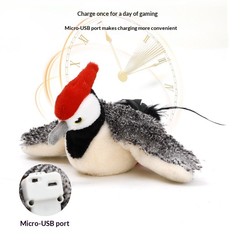 Cat Toy Cloth Cover Electric Woodpecker Pet Supplies