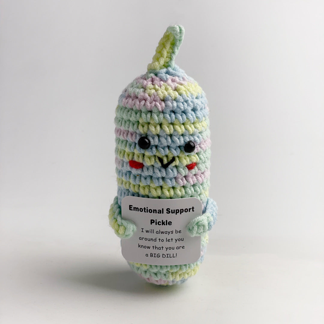 Cute, Positive-energy Emotional Cucumber Kimchi Dollhand-knitted, Creative Gift
