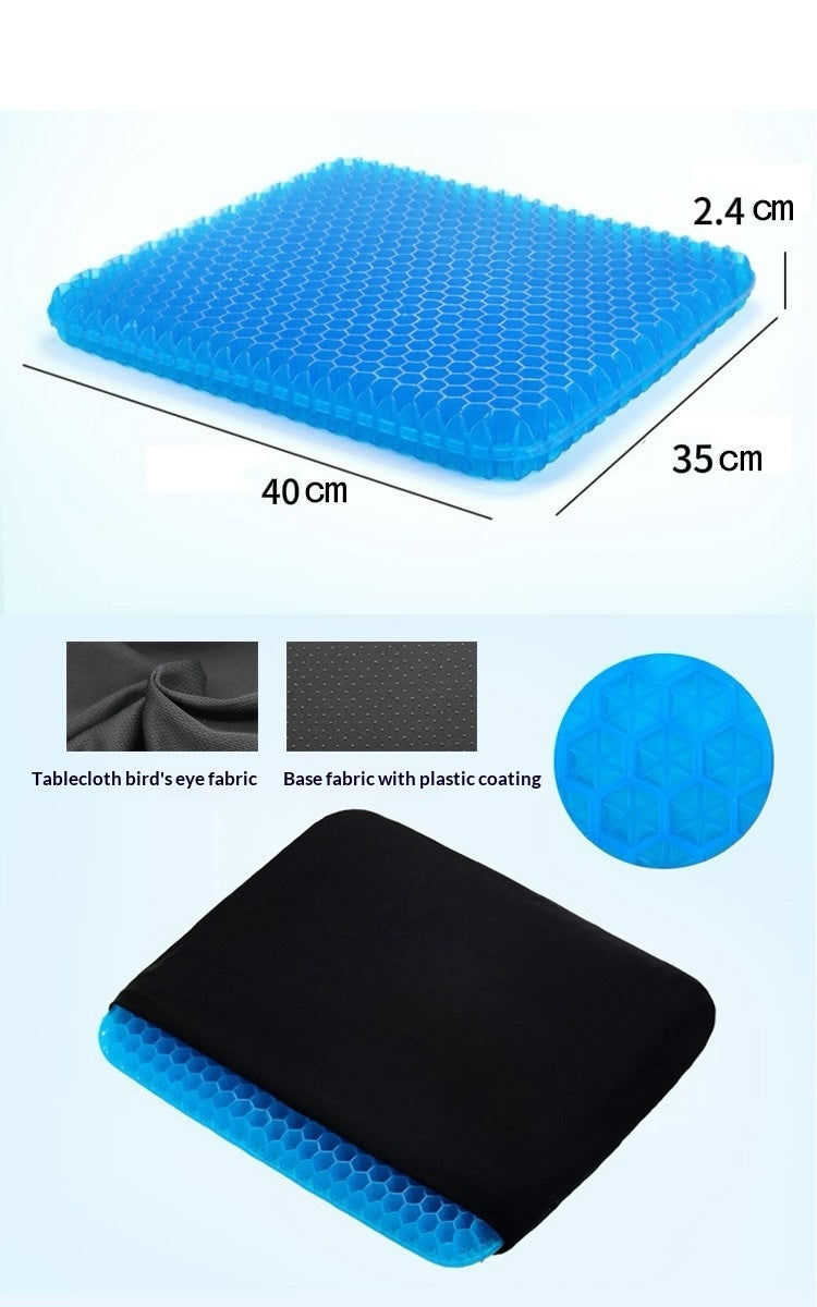 Summer Cooling Pad Honeycomb Silicone Seat Cushion For Office And Car
