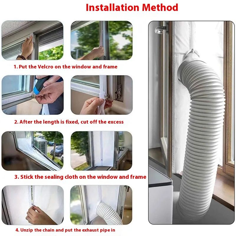 Mobile Air Conditioning Cloth Window Baffle Exhaust Duct