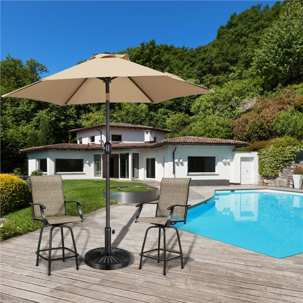 30 Lb Heavy Duty Iron Patio Umbrella Base 18in For Outdoor, Black Shipment From Walmart