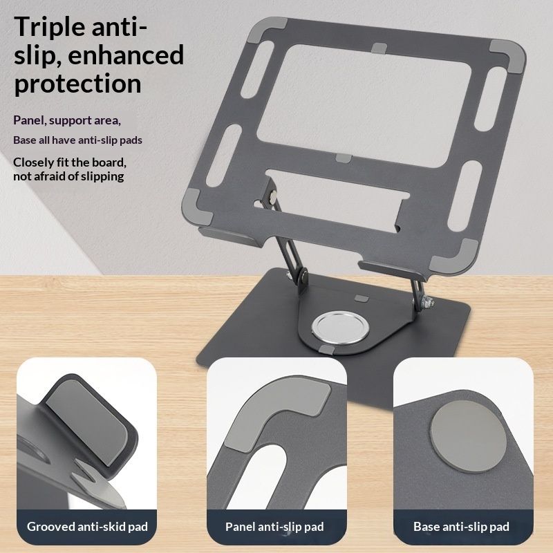 Multi-functional Computer Stand, Rotatable And Foldable Metal Cooling Base, Tablet And Laptop Holder Made Of Carbon Steel