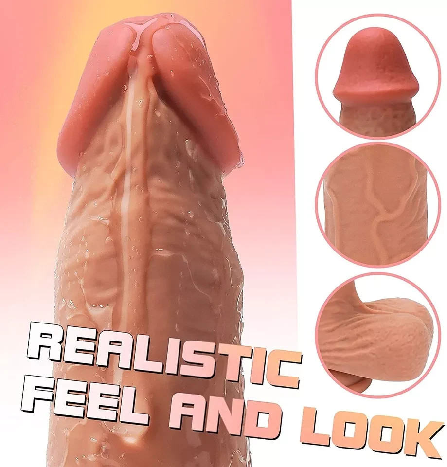 Remote Realistic Dildo Thrusting Heating Roating Toys For Women Men