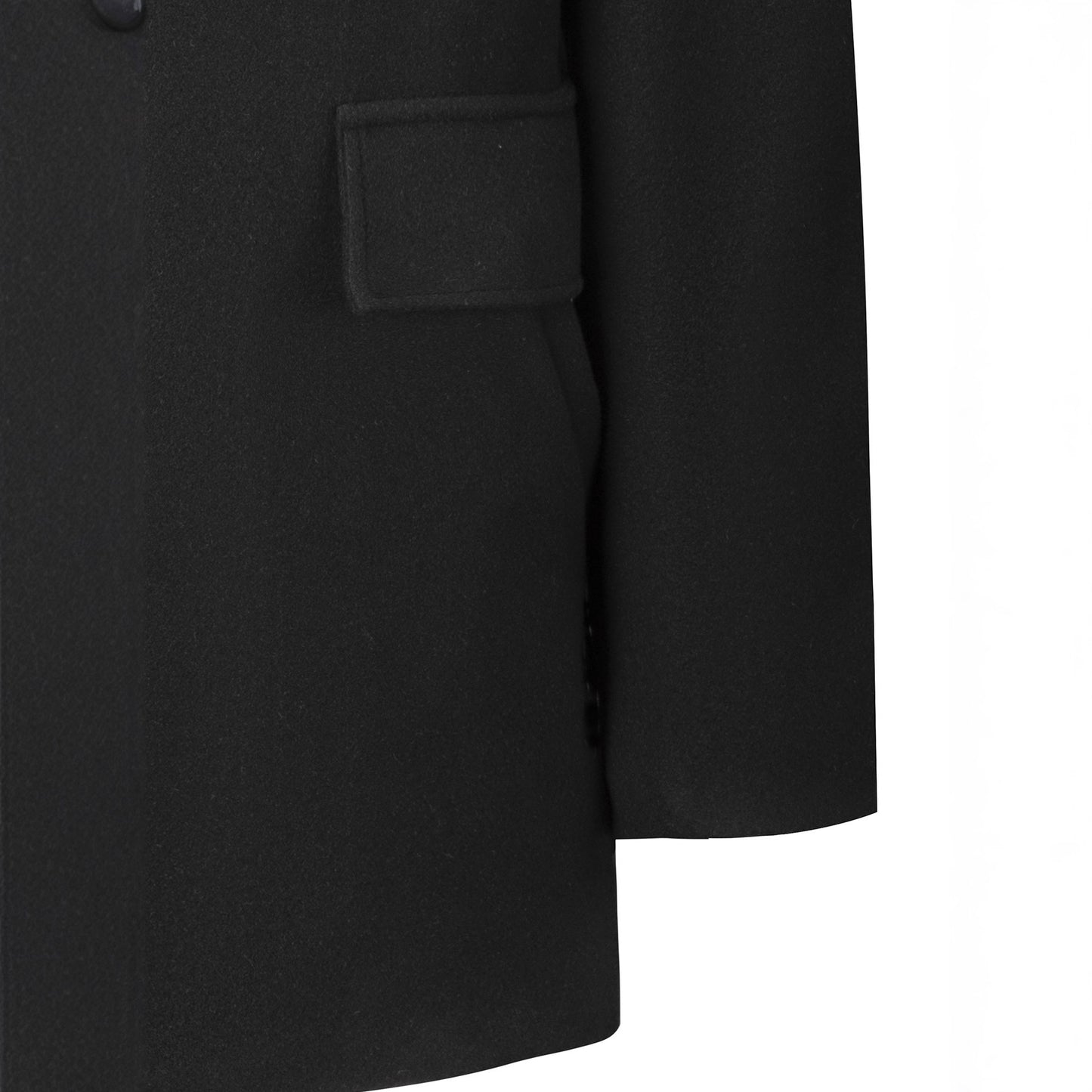 Korean-style Men's Mid-length Padded Double-faced Wool Trench Coat