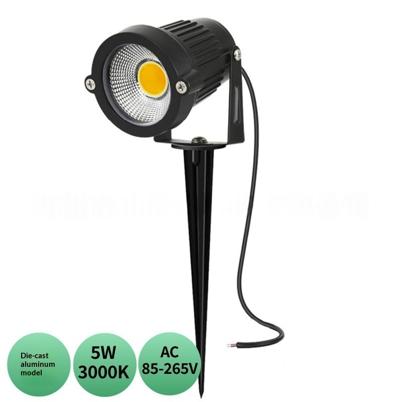 COB Lawn Lamp 5W Outdoor Waterproof Spotlight For Courtyards And Landscapes