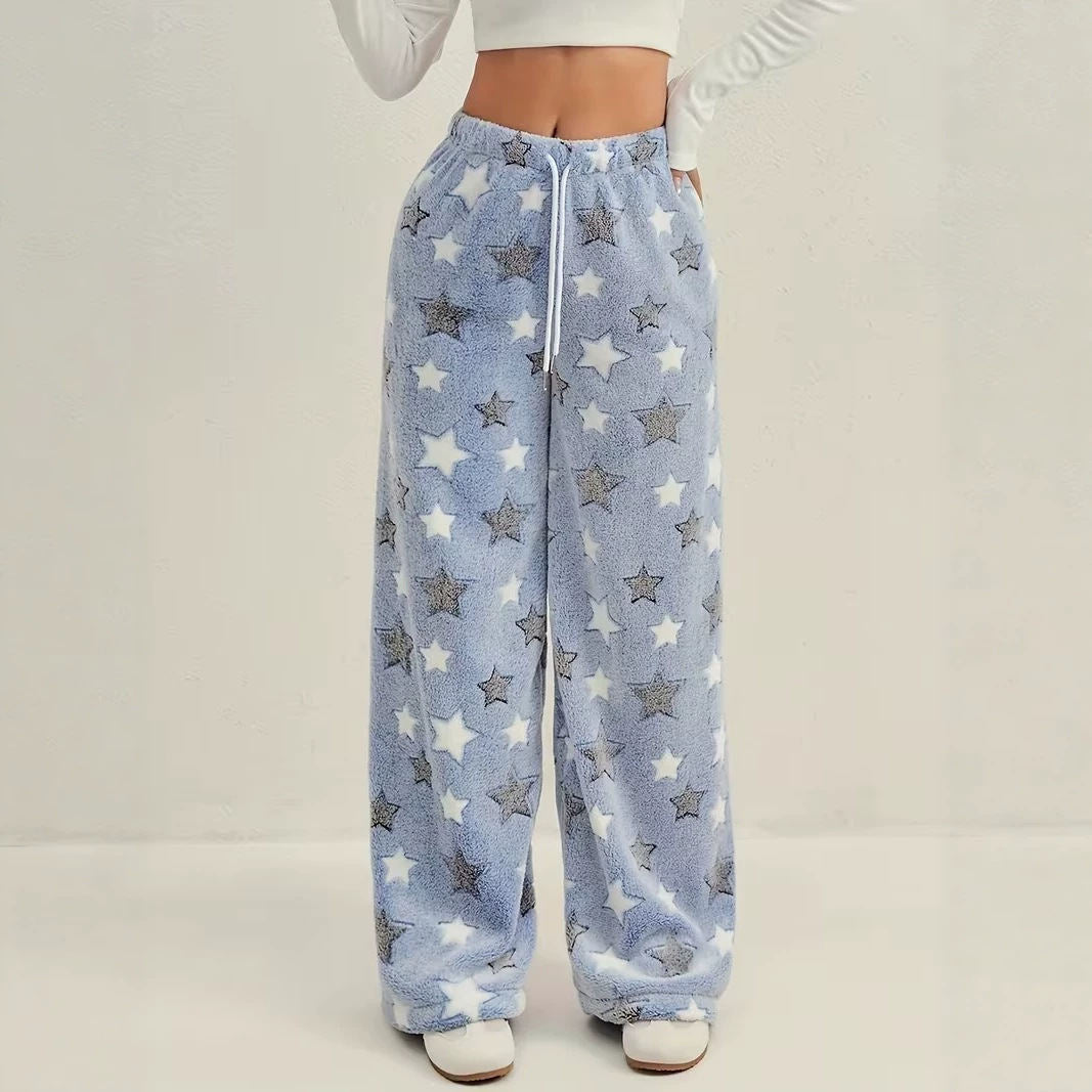 Women's Flannel Pajama Pants Fleece Lined Warm Trousers Soft Comfortable Sleepwear Bottoms for Winter Home Lounge Wear