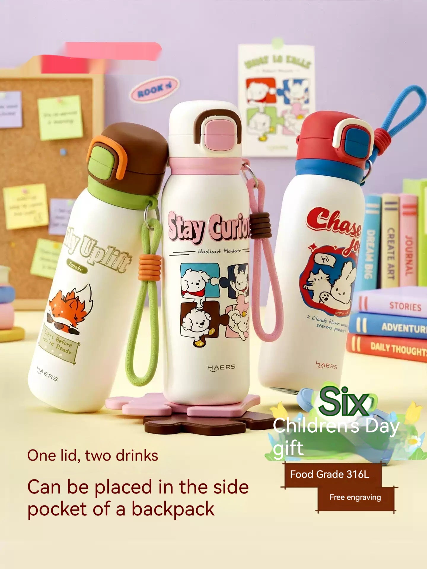 Childrens Insulated Portable Water BottleNew-style Gift For Boys