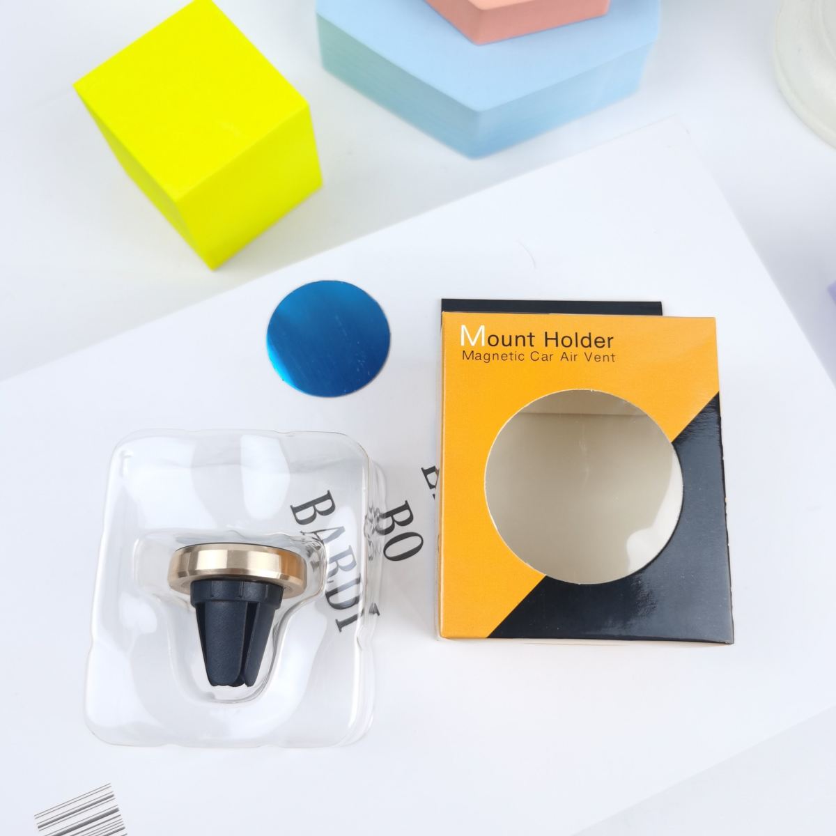The Best-selling Aluminum Alloy Adhesive Round Mobile Phone Magnetic Stand Is Suitable For Car Air Outlets And In-car Navigation To Stick Freely