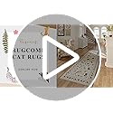 Rugcomf Runner Rug for Kitchen Non Slip 2'6''x8' Washable Rugs with Rubber Backing Soft Floral Animal Cat Carpet Runner fo...
