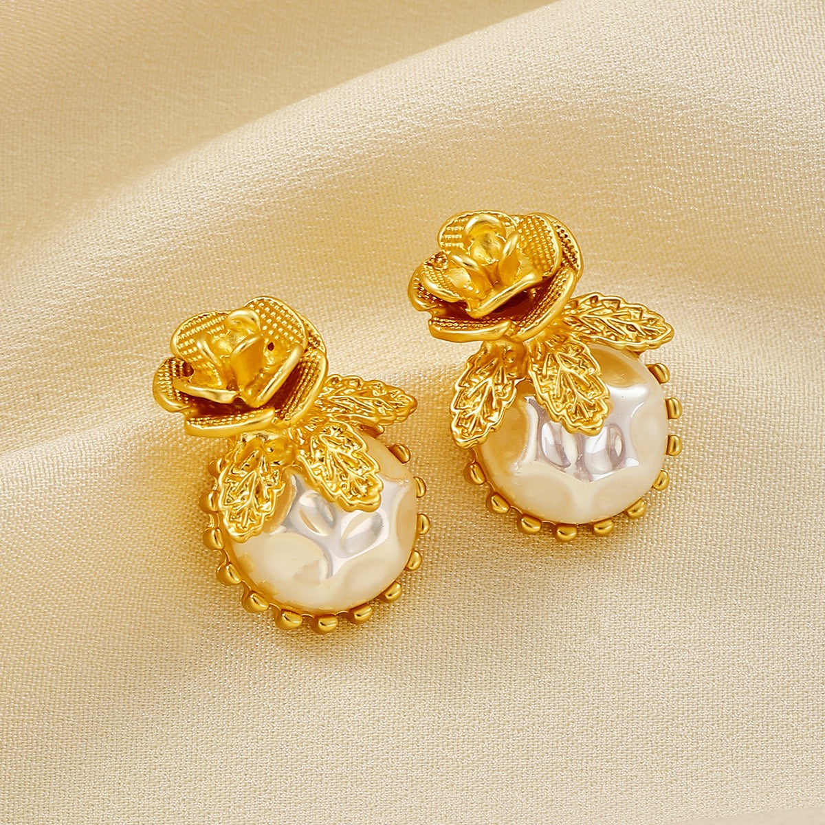 Vintage Niche Pearl Earrings For Women French Korean Style Studs Elegant Luxury Jewelry