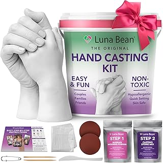 Luna Bean Hand Casting Kit – The Original Hand Mold Kit – Mothers Day Gifts for Mom - Anniversary Engagement Gifts for Wom...