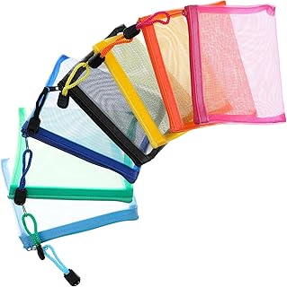 Thrymme Mini Mesh Pouch, 7Pcs Small Mesh Zipper Pouch Mini Travel Zipper Pouches, Clear Makeup Travel Cases, Multipurpose ...