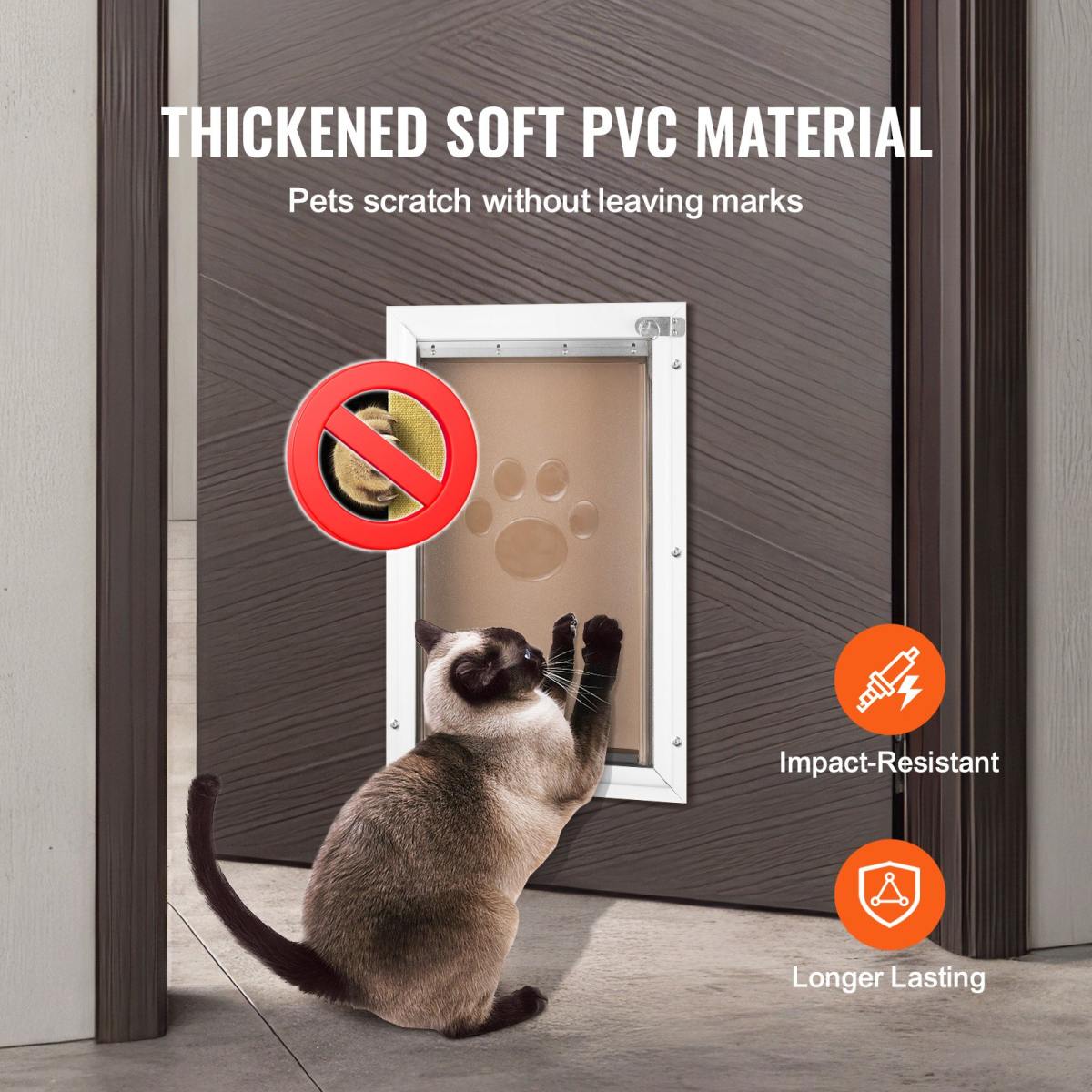 Pet Door Replacement Flap, Compatible With Flap Pet Doors, Measures 8.25" X 12.25" Longer Lasting, Weather-proof, Thickened PVC Dog Door Replacement Flap With Long Magnetic Strip (Medium)