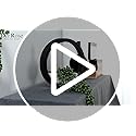 Der Rose 2 Pack Fake Plants Hanging Artificial Succulents Plants in Black Pots for Living Room Bathroom Accessories Boho F...