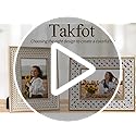 takfot Boho Picture Frames 5x7 Inch Rattan Decor Bohemian Rustic Style Carved Wood Photo Frame for Wall and Tabletop Gift ...