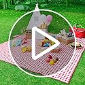 Lchkrep Picnic Blanket Beach Blankets 80"x60" Large Sandproof Waterproof Camping Portable Travel Blanket Play Mat for Outd...
