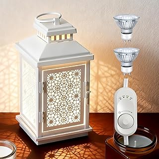 White Candle Warmer Lamp with Timer – Stepless Dimming, Auto Shut-Off 2H/4H/8H, Top-Down Heating for Large Jar Candles, Fl...