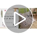 Rugcomf Door Mat Indoor Entrance 2x3 Rug Machine Washable Boho Floral Animal Cat Small Area Rug Non-Slip Low Pile Throw Ru...