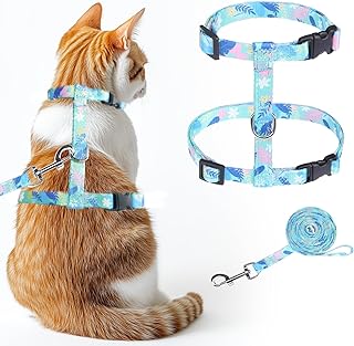 KOOLTAIL Cat Harness and Leash Set, Escape Proof Adjustable Kitten Harness for Walking Travel, Safe & Easy Control Outdoo...