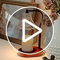 Lumenblush Candle Warmer Lamp – Dimmable Candle Lamp with Timer, Adjustable Height for Jar Candles (Walnut)