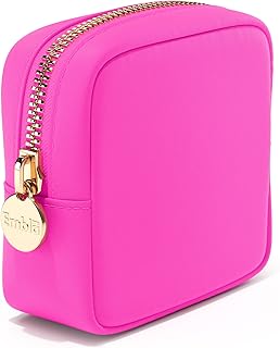 Embla Small Makeup Bag for Purse, Mini Waterproof Nylon Cosmetic Pouch, Durable and Lightweight Travel Toiletry Bag with S...